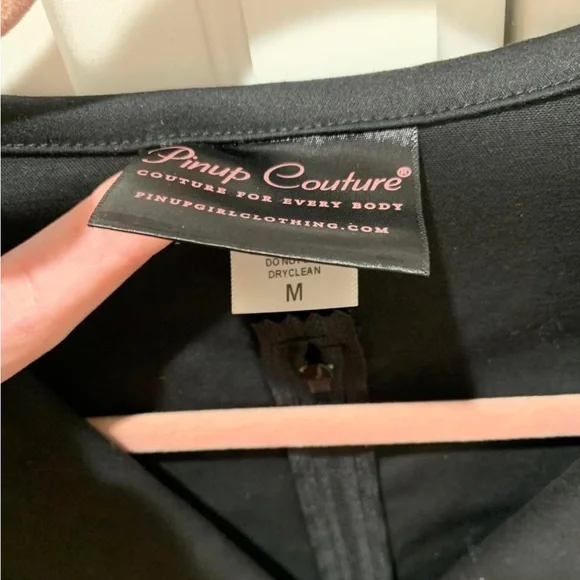 Pinup Couture Black Midi Dress with Colorful Lantern Print - CROSS-POSTED - Picture 4 of 5